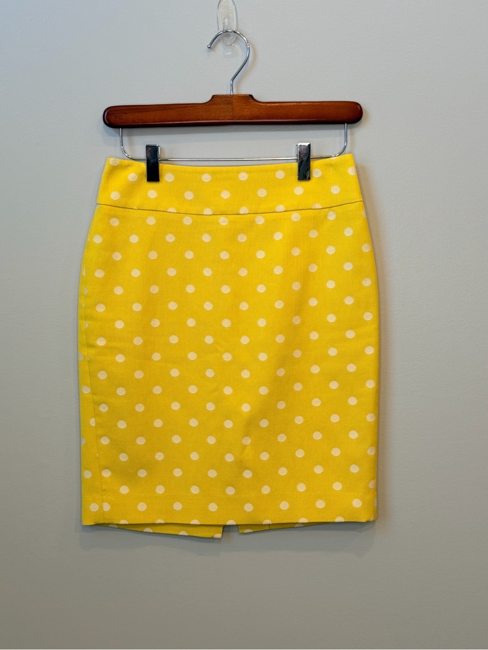 Ann Taylor Retro ‘50s Preppy Polka Dot Pencil Skirt Back Zipper & Slit Size 0P